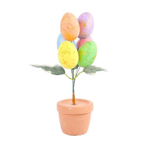 Hlennotor Ostereier zum Eintopfen Gesprenkelter Eier Bonsai Desktop-Ornamente für Zuhause 2024 Einfache Installation Einfach zu Verwenden Stil 1, 1 Stück von Hlennotor