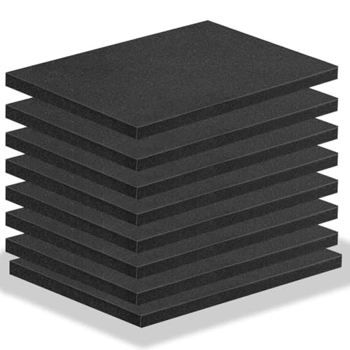 Hlennotor Polyurethan-Schaumstoffplatte, 40 X 30 X 2,5 cm, Zuschneidbare Schaumstoffeinlage für Werkzeugkasten, Kamera, Stoßfeste Polsterung von Hlennotor