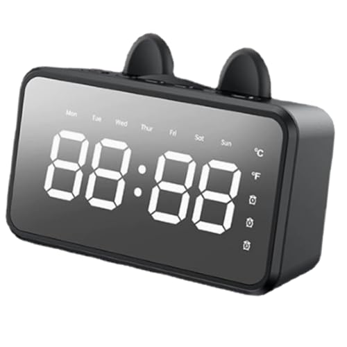 Hlennotor Radiowecker, Tischuhr, LCD-Display, Bluetooth-Kompatibel, Musikwiedergabe, Digitaler f¨¹r das Home-Office von Hlennotor
