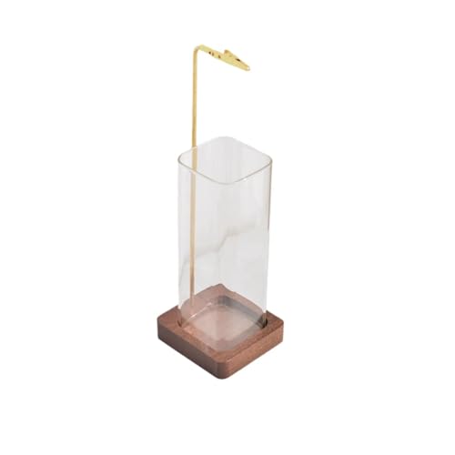 Hlennotor Räucherstäbchenhalter für Stäbchen, Räucherstäbchenhalter, Aschefänger mit Abnehmbarem Glas [Anti-Aschefliegen], Räuchergefäßhalter, Langlebig, Einfache Installation von Hlennotor
