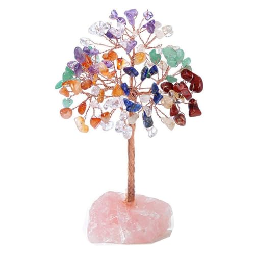 Hlennotor Rosenquarz-Kristallbaum, Künstlicher Kristall und Heilsteinbaum, Kristallsteinbaum, Edelsteinbaum. Valentinsgeschenke C Einfache Installation, Einfach zu Verwenden von Hlennotor