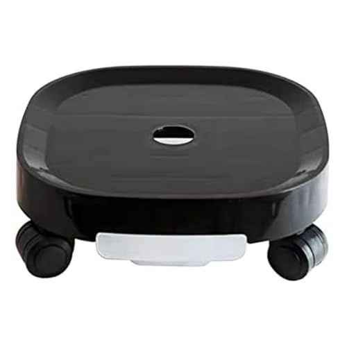 Hlennotor Runder Blumentopf mit Rolle, Pflanzenständer mit Rollen und Wasserbehälter Schwarz Hlennotor Runder Blumentopf mit Rolle, Pflanzenständer mit Rollen und Wasserbehälter Schwarz von Hlennotor