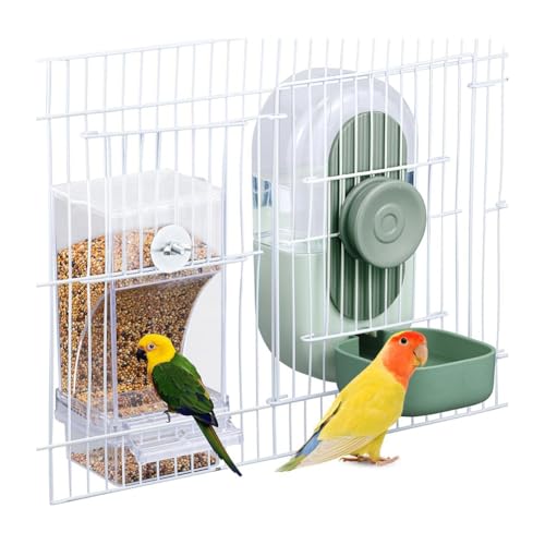 Hlennotor Sauberes Vogelfutter- und Wasserspender-Set - Automatische F¨¹tterung und FL¨¹ssigkeitszufuhr, Sittichk?fig-Zubeh?r f¨¹r Papageien Hlennotor Sauberes Vogelfutter- und Wasserspender-Set - Automatische F¨¹tterung und FL¨¹ssigkeitszufuhr, Sittichk?fig-Zubeh?r f¨¹r Papageien von Hlennotor