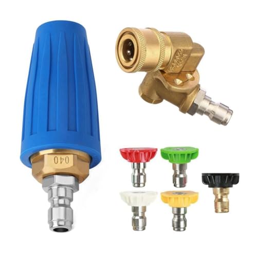 Hlennotor Schnellanschließung 1/4 "Drehkoppler -Sektor Sprays Düse Turbo Drehsprays Düse Hochdruck Waschbehörde Sauberes Zubehör von Hlennotor