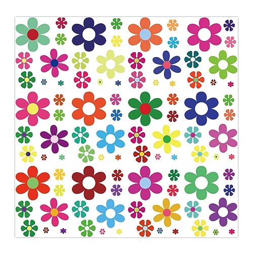 Hlennotor Sonnenblumen-Wandaufkleber, Kleine Gänseblümchen, Selbstklebender PVC-Blumenaufkleber von Hlennotor