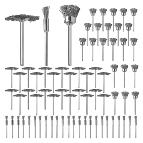 Hlennotor Stahldrahtpinselpolierräder 75pcs Kit 1/8 "Schaft Voll Eingestellt für Rotary -Werkzeuge Zubehör Hlennotor Stahldrahtpinselpolierräder 75pcs Kit 1/8 "Schaft Voll Eingestellt für Rotary -Werkzeuge Zubehör von Hlennotor