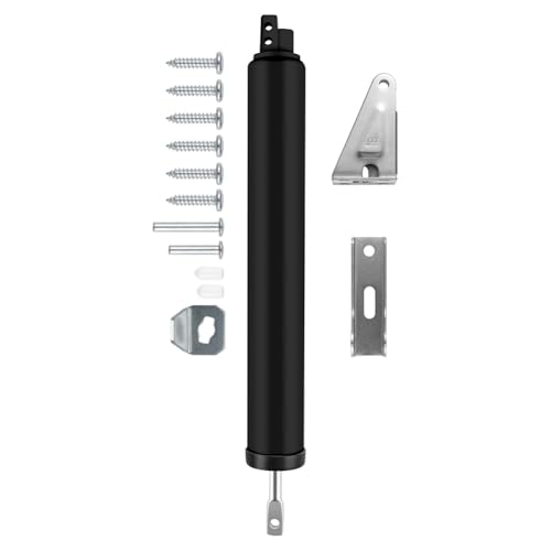 Hlennotor Sturmt¨¹rschlie?er Heavy Duty 1 Set T¨¹rschlie?er mit Haltefunktion und Sanfter Schlie?bewegung Einstellbares Schlie?kissen Geschwindigkeit Schwarz von Hlennotor