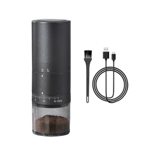 Hlennotor Tragbarer Kaffeem¨¹hle Elektrische Kaffeem¨¹hle f¨¹r Reisen und Camping mit 38 Einstellbaren Mahlgraden Schwarz von Hlennotor