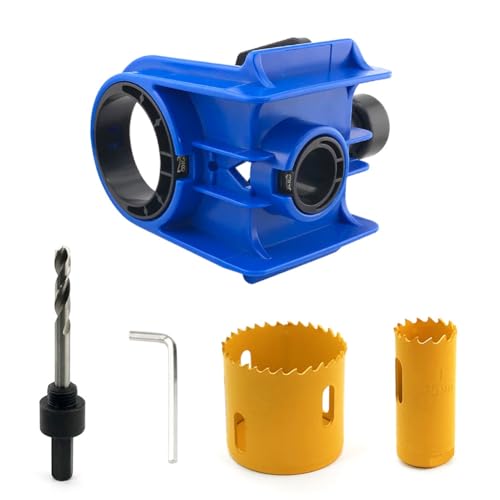 Hlennotor Türschloss -Installationskit für Metall- oder Holztüren, Türschloss -Schablone mit Lochsäge für Easy Lockset Setup Blau Hlennotor Türschloss -Installationskit für Metall- oder Holztüren, Türschloss -Schablone mit Lochsäge für Easy Lockset Setup Blau von Hlennotor