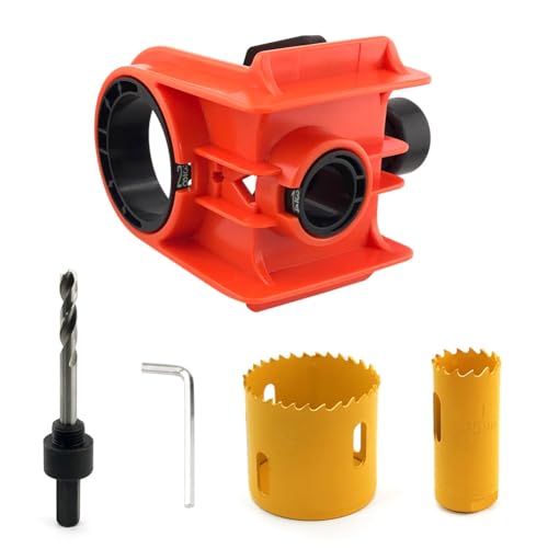 Hlennotor Türverriegelungs -Setup -Kit mit Jig -Lochsäge für oder für Metalltüren für Easy Lockset Installation Orange von Hlennotor