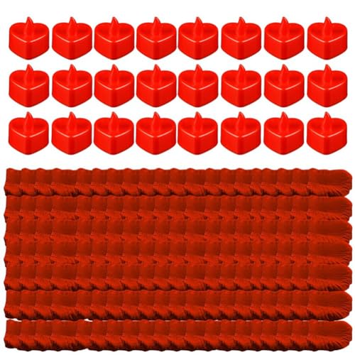 Hlennotor Valentinstag Romantische f¨¹r Sie Set 24 STK. Flammenlose Romantische LED-Kerzen mit 2000 STK. K¨¹nstliche Rosenbl?tter Set B von Hlennotor