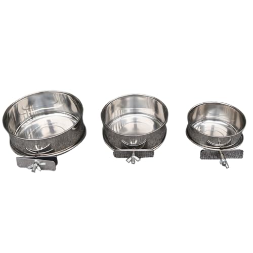 Hlennotor Vogelfutterspender f¨¹r Papageien, Futternapf Aus Edelstahl, Vogelzubeh?r, Einzelschraube, 3 St¨¹ck Hlennotor Vogelfutterspender f¨¹r Papageien, Futternapf Aus Edelstahl, Vogelzubeh?r, Einzelschraube, 3 St¨¹ck von Hlennotor