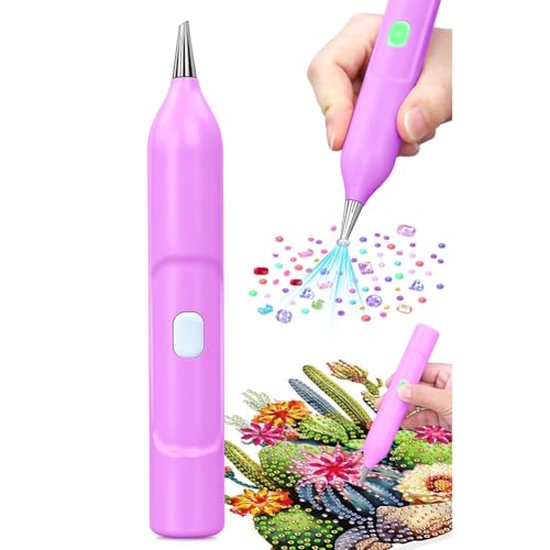 Hlennotor Wachsloses Vakuum Diamant Art Pen Accessoires Wireless USB-C Wiederaufladbarer Batterie-Diamant-Kunstwerkzeuge Elektrischer Vakuum-Diamant-Kunststift f¨¹r Alle Diamanten Malerei Kit Violett Hlennotor Wachsloses Vakuum Diamant Art Pen Accessoires Wireless USB-C Wiederaufladbarer Batterie-Diamant-Kunstwerkzeuge Elektrischer Vakuum-Diamant-Kunststift f¨¹r Alle Diamanten Malerei Kit Violett von Hlennotor