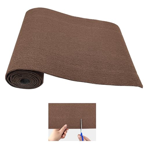 Zuschneidbare Selbstklebend Kratzmatte Katze, 300x40 cm, Kratzteppich, Kratzbrett, Kratzwand, DIY Katzenkratzbretter für Möbel Couch Sofa Tür Schutz (Brown) von Hlimior