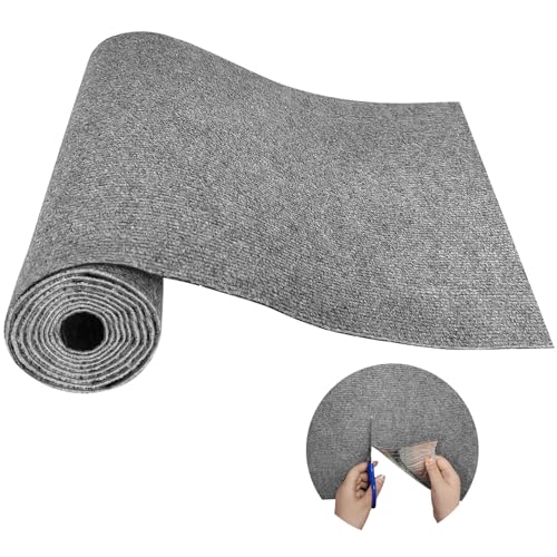 Zuschneidbare Selbstklebend Kratzmatte Katze, 200x40 cm, Kratzteppich, Kratzbrett, Kratzwand, DIY Katzenkratzbretter für Möbel Couch Sofa Tür Schutz (Grau) von Hlimior
