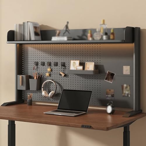 Großes Computer-Schreibtisch-Bücherregal aus Metall Vielseitig Einsetzbar Platzsparend für die Arbeitsplatte, Aufbewahrungsregal für Den Schreibtisch für Wohnheim, Büro(Black,100*63cm/39*24.8in) Großes Computer-Schreibtisch-Bücherregal aus Metall Vielseitig Einsetzbar Platzsparend für die Arbeitsplatte, Aufbewahrungsregal für Den Schreibtisch für Wohnheim, Büro(Black,100*63cm/39*24.8in) von Hltdzer