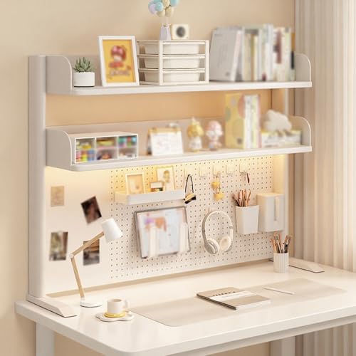 Großes Computer-Schreibtisch-Bücherregal aus Metall Vielseitig Einsetzbar Platzsparend für die Arbeitsplatte, Aufbewahrungsregal für Den Schreibtisch für Wohnheim, Büro(White,100*95cm/39*37.4in) Großes Computer-Schreibtisch-Bücherregal aus Metall Vielseitig Einsetzbar Platzsparend für die Arbeitsplatte, Aufbewahrungsregal für Den Schreibtisch für Wohnheim, Büro(White,100*95cm/39*37.4in) von Hltdzer
