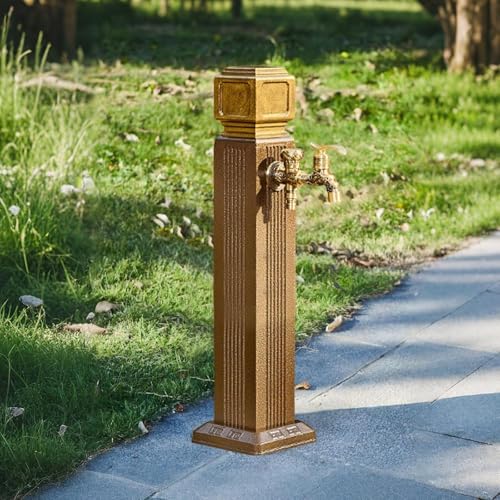 Hltdzer 304 Edelstahl Vertikale Garten-Säule Vertikale Gartenwasser-Säule Edelstahl-Gartenwasser-Säule mit Wasserhahn für Gartenbewässerung und Reinigung(65cm/25.6in) von Hltdzer