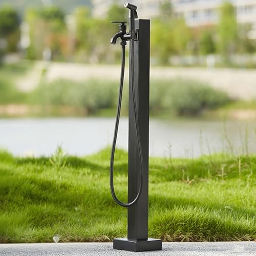 Hltdzer Edelstahl-Wassersäule Garten-Wasserhahn Frostsicherer Wasserhahn für den Außenbereich quadratische vertikale Gartensäule aus Edelstahl(58CM/22.8IN) von Hltdzer