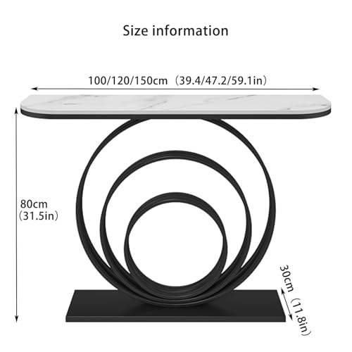 Metallene Rechteckige Kratzfestige Tisch mit Geometrischem Rahmen Industrieller Sofa Tisch Hinter Dem Sofa Veranda-Schrank Schmiedeeisenrahmen Akzent Eingangstisch(B,100*30*80CM/39.4*11.8*31.5IN) von Hltdzer