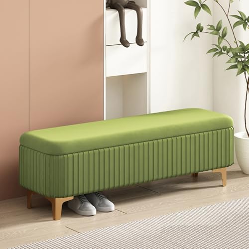 Modern Long Extra Upholstered Storage Bench With Gold Legs Large Storage Space Entryway Bench With Safety Hinge Metal Legs Storage Bench Foot Stool For Hallway,Entryway(H,160*40CM/63*15.7*15.7IN) von Hltdzer