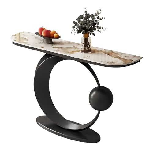 Schmale Kleine Akzent Treppenhaus Tabelle mit Geometrischem Metallrahmen Lange Eingangshalle Tabelle Lange Treppenhaus Vestibül Tabelle Eingang Vestibül Treppenhaus(B,120*30*80CM/47.2*11.8*31.5IN) von Hltdzer