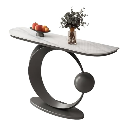 Schmale Kleine Akzent Treppenhaus Tabelle mit Geometrischem Metallrahmen Lange Eingangshalle Tabelle Lange Treppenhaus Vestibül Tabelle Eingang Vestibül Treppenhaus(D,120*30*80CM/47.2*11.8*31.5IN) von Hltdzer