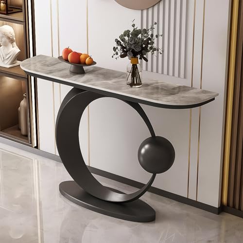 Schmale Kleine Akzent Treppenhaus Tabelle mit Geometrischem Metallrahmen Lange Eingangshalle Tabelle Lange Treppenhaus Vestibül Tabelle Eingang Vestibül Treppenhaus(F,120*30*80CM/47.2*11.8*31.5IN) von Hltdzer