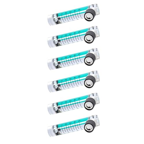 Hlxnyami 6 x 0,1-5 LPM 1L Sauerstoff-Durchflussmesser mit Steuerventil für Sauerstoff Luft Gas von Hlxnyami