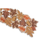 Handgefertigter Perlen Tischläufer, Mehrfarbiger Herbst Blätter Design Tischdeko 33x36 Zoll von HmcreationsTreasures