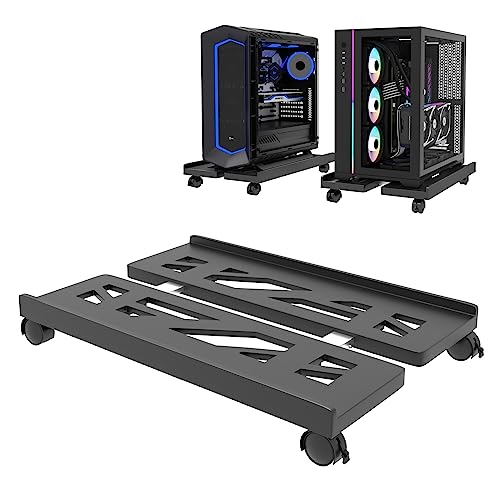 Hmfmdy Mobiler CPU-Ständer, Desktop-PC-Ständer, verstellbarer Computer-Tower-Ständer, CPU-Rollständer, Computer-Mobilwagen-Halterung mit feststellbaren Rollen, passend für die meisten Hmfmdy Mobiler CPU-Ständer, Desktop-PC-Ständer, verstellbarer Computer-Tower-Ständer, CPU-Rollständer, Computer-Mobilwagen-Halterung mit feststellbaren Rollen, passend für die meisten von Hmfmdy