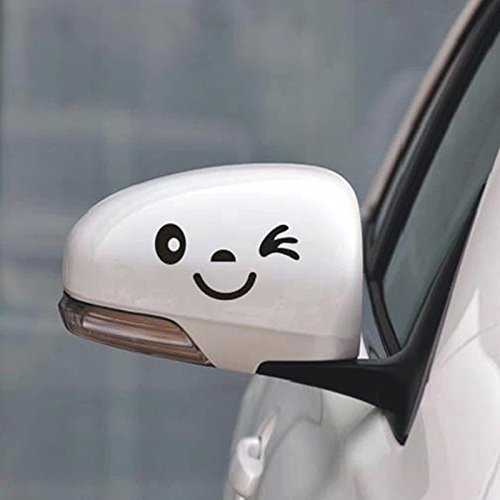 2pcs Smile Face Design 3D Decal Decoration Sticker for Car Side Mirror Rearview Black 2pcs Smile Face Design 3D Decal Decoration Sticker for Car Side Mirror Rearview Black von Hmkaufen