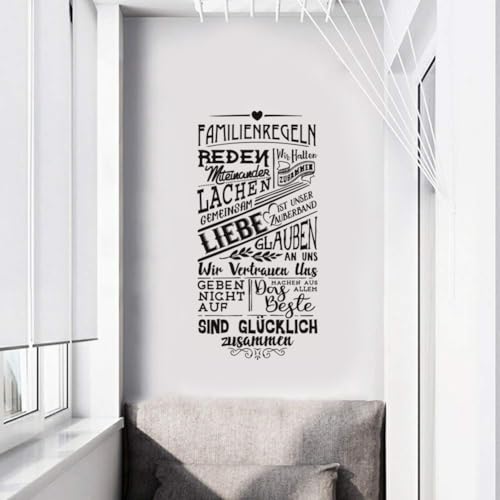 Familienregeln Wandsticker Wandtattoo Familien regeln Dekorative Wandaufkleber Abnehmbare DIY Vinyl Wandtattoos für Schlafzimmer, Kinderzimmer, Wohnzimmer, Familie(39x80cm) Familienregeln Wandsticker Wandtattoo Familien regeln Dekorative Wandaufkleber Abnehmbare DIY Vinyl Wandtattoos für Schlafzimmer, Kinderzimmer, Wohnzimmer, Familie(39x80cm) von Hmkaufen