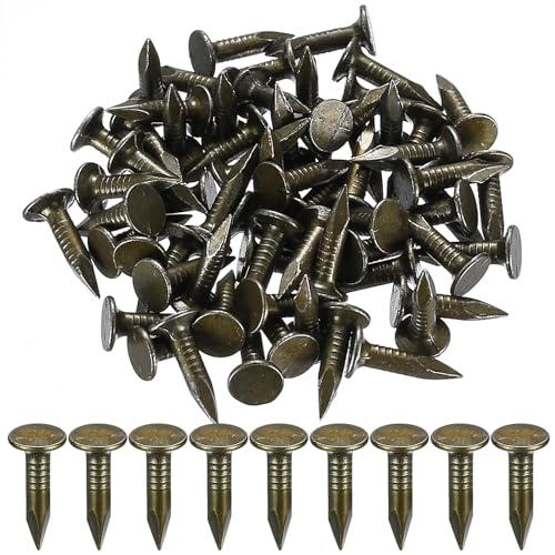 100 Stück Dachpappennägel, Dachpappnägel, Dachnägel für Filznägel, 20mm Extragroßem Kopf Clout Nails, Dachpappe Nägel für Holzschuppen Möbel Handwerker, legierter Stahl von Hmkesoteric