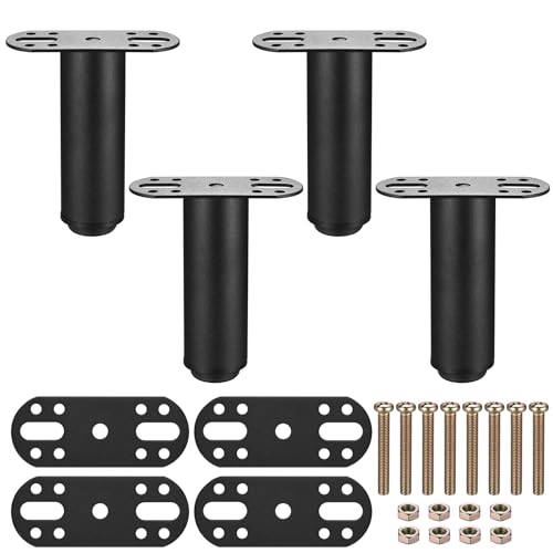 4 Stück Bettfüße Metall, Höhenverstellbare Bettbeine, Stützen Höhenverstellbar, Einziehbar Lattenstützbein für Möbelfüße Schrank Sofa Lattenroste Bettgestell Bettstützbeine Möbelstützfüße, 12-18cm 4 Stück Bettfüße Metall, Höhenverstellbare Bettbeine, Stützen Höhenverstellbar, Einziehbar Lattenstützbein für Möbelfüße Schrank Sofa Lattenroste Bettgestell Bettstützbeine Möbelstützfüße, 12-18cm von Hmkesoteric