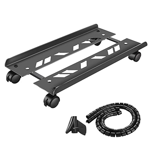 Metall Computer Tower Ständer, Heavy Duty Mobile CPU Ständer, Verstellbarer Desktop Ständer mit Rolling Caster Wheels, PC Tower Ständer Halter für die meisten Gaming PC Gehäuse,Schwarz Metall Computer Tower Ständer, Heavy Duty Mobile CPU Ständer, Verstellbarer Desktop Ständer mit Rolling Caster Wheels, PC Tower Ständer Halter für die meisten Gaming PC Gehäuse,Schwarz von Hmseng