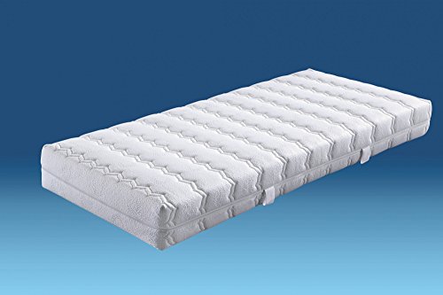 Hn8 Belvedere Tonnentaschenfederkern-Matratze 7 Zonen TTFK+ Kaltschaum mit waschbarem Bezug - Grösse 90x200 - Härtegrad H4 von Hn8 Schlafsysteme