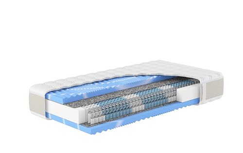 Hn8 Taschenfederkern-Matratze XXL Gelstar T-1000, H2, 100 x 200 cm von Hn8 Schlafsysteme