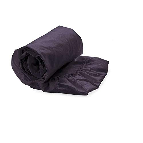 Heckett Lane 100% Baumwolle Perkal Spannlaken 90x200+35 cm. Velvet Purple von Heckett Lane