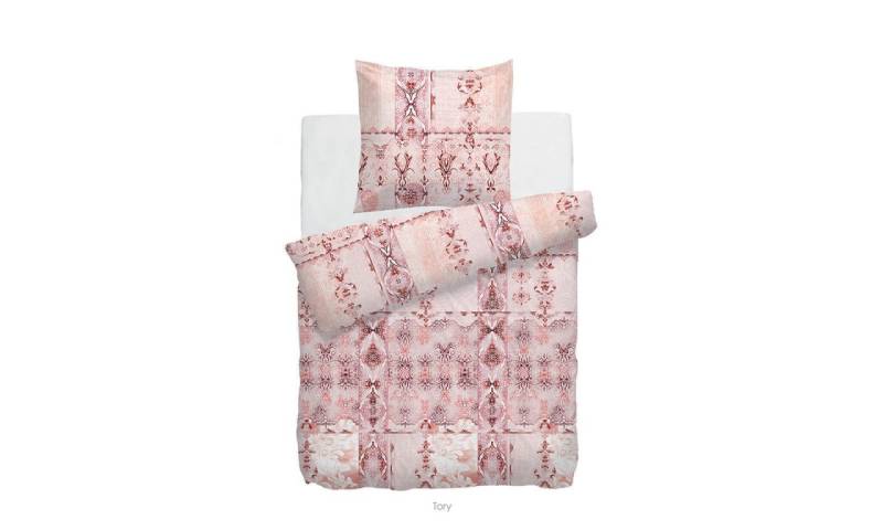 HNL Satin-Bettwäsche Digitaldruck Tory rosa Nostalgie 135x200, 155x220 von Heckett Home & Living B.V.