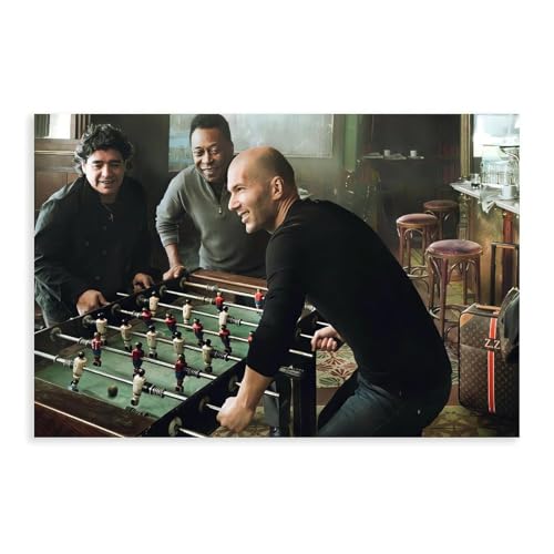 Hndeial Maradona Pele und Zidane Spieltisch Fußball Leinwand Poster Schlafzimmer Dekor Sport Landschaft Büro Zimmer Dekor Geschenk Unframe-Stil 40 x 60 cm Hndeial Maradona Pele und Zidane Spieltisch Fußball Leinwand Poster Schlafzimmer Dekor Sport Landschaft Büro Zimmer Dekor Geschenk Unframe-Stil 40 x 60 cm von Hndeial