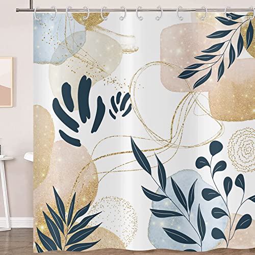 Hnmdmyi Duschvorhang Boho 90x180, Abstrakte Blätter Pflanze Duschvorhänge Mid Century Modern Minimalistisch Geometrisch Ästhetisch Kunst Badewanne Vorhang Wasserdicht Stoff Waschbar Badevorhang Hnmdmyi Duschvorhang Boho 90x180, Abstrakte Blätter Pflanze Duschvorhänge Mid Century Modern Minimalistisch Geometrisch Ästhetisch Kunst Badewanne Vorhang Wasserdicht Stoff Waschbar Badevorhang von Hnmdmyi
