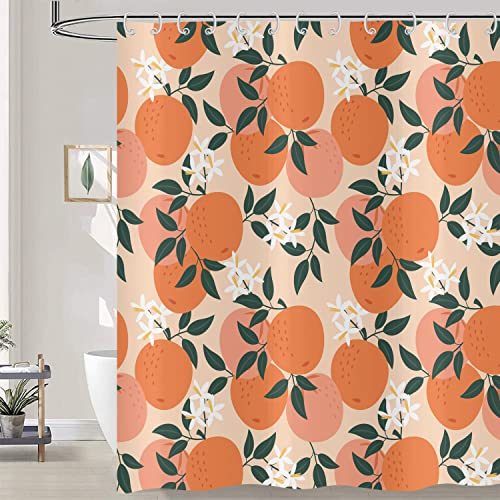 Hnmdmyi Duschvorhang Pfirsich 120x180, Niedlich Orange Rosa Früchte Grün Blätter Blumen Badewanne Vorhang Aquarell Kunst Malerei Ästhetisch Wasserdicht Polyester Stoff Waschbar Badevorhang mit Haken Hnmdmyi Duschvorhang Pfirsich 120x180, Niedlich Orange Rosa Früchte Grün Blätter Blumen Badewanne Vorhang Aquarell Kunst Malerei Ästhetisch Wasserdicht Polyester Stoff Waschbar Badevorhang mit Haken von Hnmdmyi