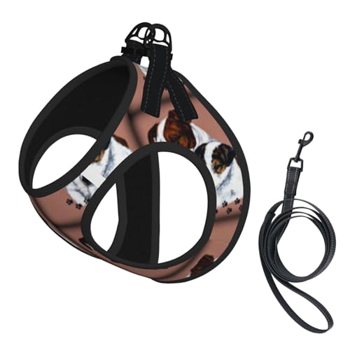 Jack Russel Terrier Hund, Haustiergeschirr, Verstellbares reflektierendes Hundegeschirr, Haustierleinenweste,M von Hnnkloy