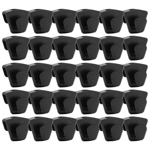 Hnonoxy 30 Stück Kleiderbügel-Verbindungshaken, Platzsparende Haken, Platzsparende Kleiderbüge Perfekt als Kleiderbügel Accessoires Organizer Kleiderschrank (Schwarz) von Hnonoxy