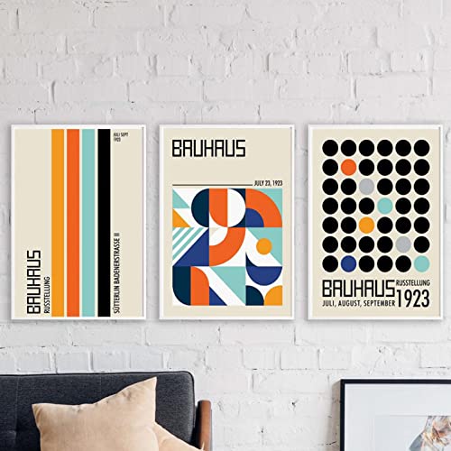 Hnyjyfa Bauhaus Poster Abstrakte Linien Geometrie Wand Bilder Modernes 1923 Ausstellungs Boho Vintage Design Kunstdrucke Galerie minimalistisches Artwork Dekor 0223218 von Hnyjyfa