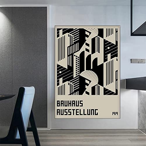 Bauhaus Poster Abstrakte Linien Geometrie Wand Bilder Modernes Bauhaus 1923 Ausstellungs Poster Boho Vintage Bauhaus Design Kunstdrucke Galerie minimalistisches Artwork Dekor 0223347 von Hnyjyfa