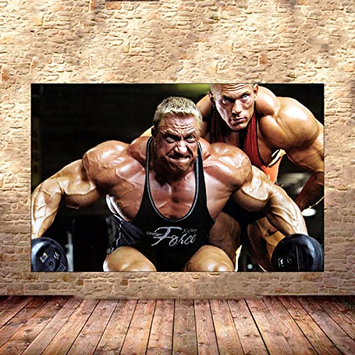 Hnyjyfa Bodybuilding Poster Workout Für Zuhause Fitnessstudio Dekoration Motivation Wand Gemälde Kunstdrucke Sexy Muskel Mann Fitness Übung Bild 0122100, 50x75cm/Ungerahmt von Hnyjyfa