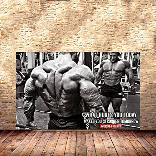 Hnyjyfa Dorian Yates Poster Kraftprotz Bodybuilding Trainings Haus Fitness Deko Mann Übungs Motivzitat Gemälde drucke Inspirierendes Wand Bilder Gym 0317299 von Hnyjyfa