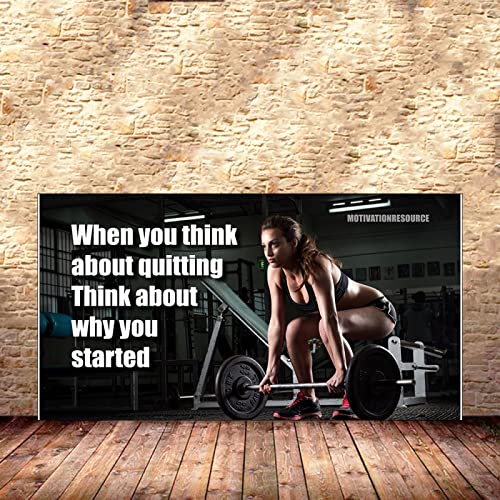 Fitness Muskel Frauen Workout Poster Fitnessstudio zu Hause Deko Poster Sexy Frauen Bodybuilding Poster Fitnessstudio für Körperübungen Trainingsdrucke Inspirierendes Zitat Wand Bilder 0215110 von Hnyjyfa